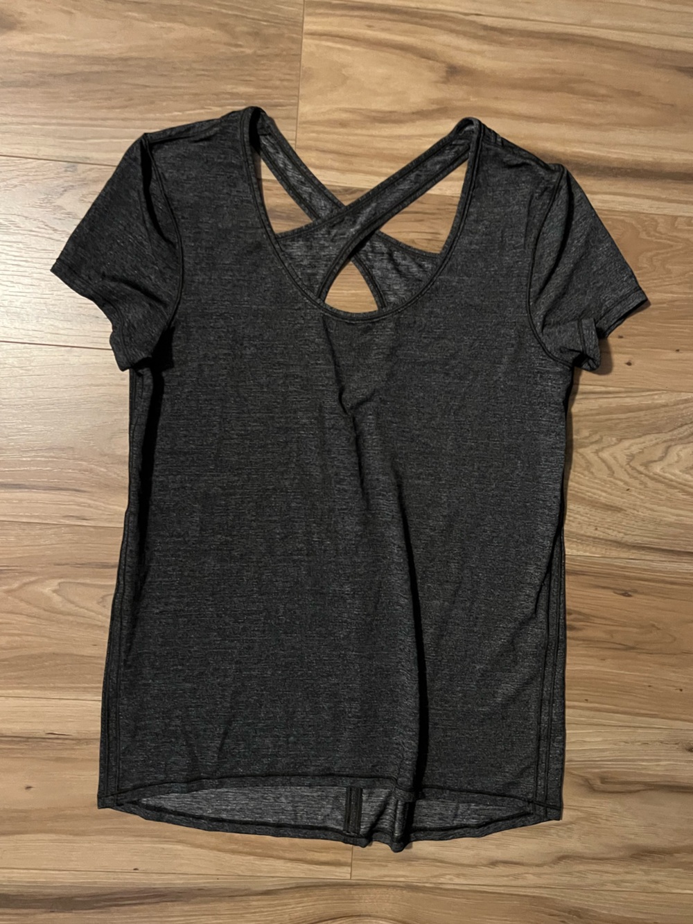 Lululemon Women’s Short Sleeve Cross-Back Swiftly Tee - Dark Charcoal Gray